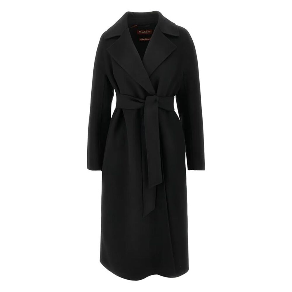Max Mara Studio Black Coats - Double Breasted & Peacoats Women